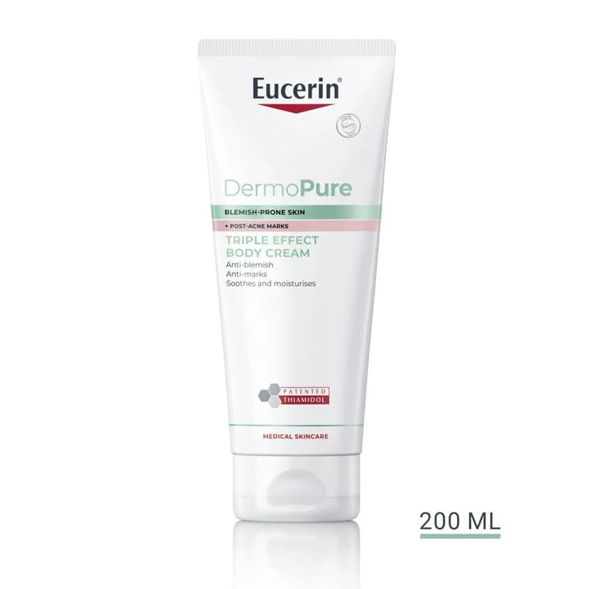 Eucerin Dermo Pure Creme Corporal Efeito Triplo 200ml – anti-acne com Thiamidol