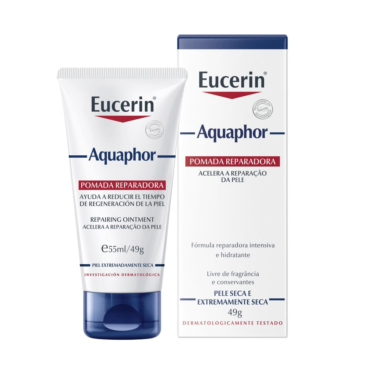 Eucerin Aquaphor Pomada Reparadora Intensiva 49g – hidratação e proteção