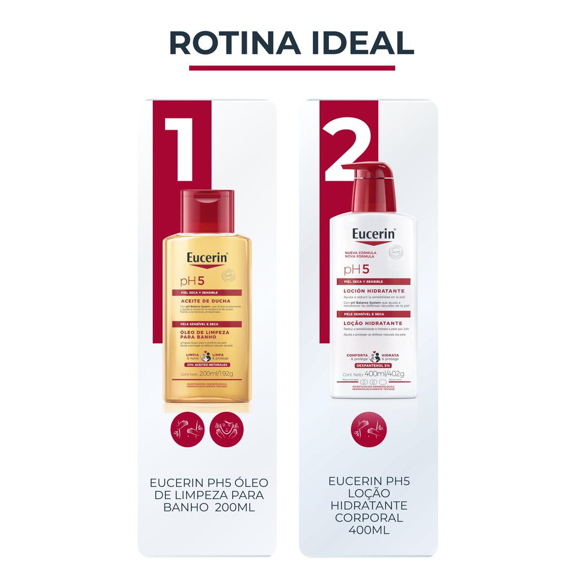 Eucerin pH5 Óleo de Limpeza para Banho 200ml – pele sensível